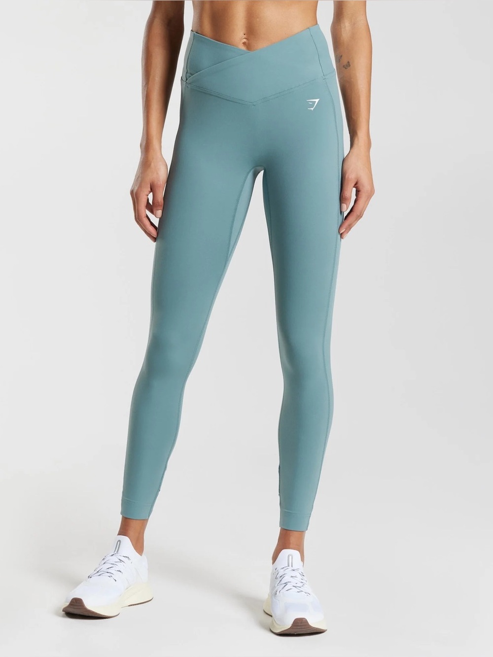 Gymshark Crossover Leggings in Thunder Blue 26" Inseam| Size Small